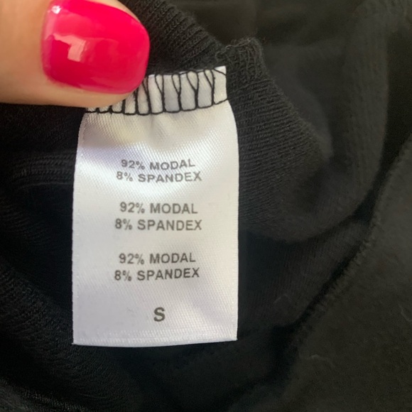 Rachel Pally Luxe Rib Eloise Black Long Sleeve Bodysuit. Size Small. - Picture 10 of 11